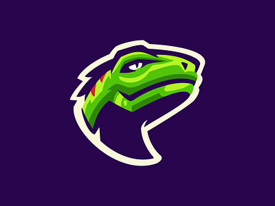 green dino design esport graphic design illustration logo vector