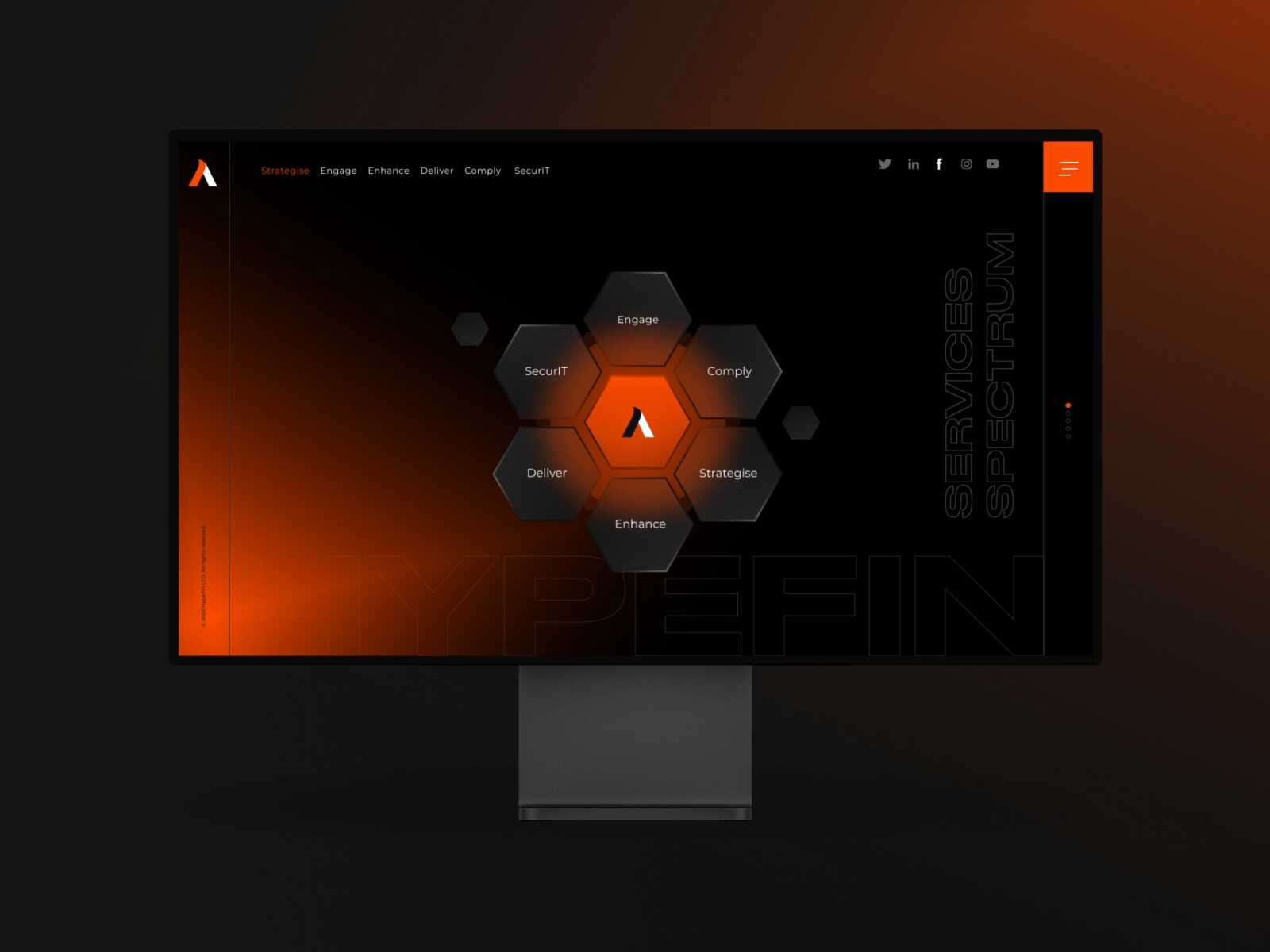 Website for fintech service animation finance finances fintech fintech branding glassmorphism interface orange promosite ui design website