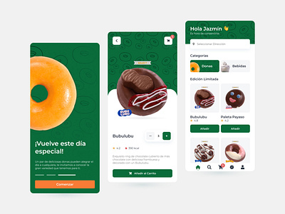 Krispy Kreme - UI donuts food mobile ui ux