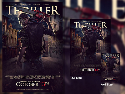 Plantilla de Thriller Movie Poster Template