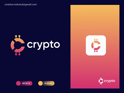 Crypto logo brand identity branding brandmark crypto logo logo design