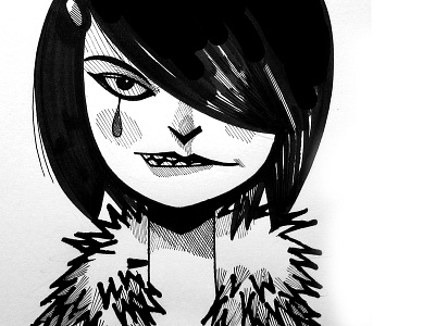 A Super A Day 108 - Black + White character design comic illustration portraits