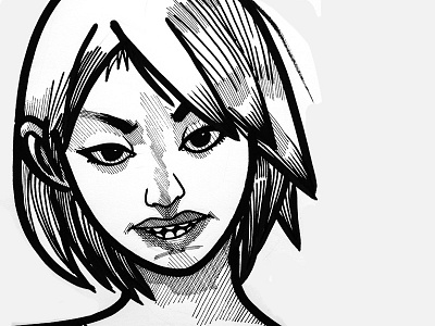 A Super A Day 117 - Black + White character design comic illustration portraits
