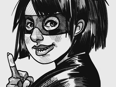 A Super A Day 119 - Black + White character design comic illustration portraits