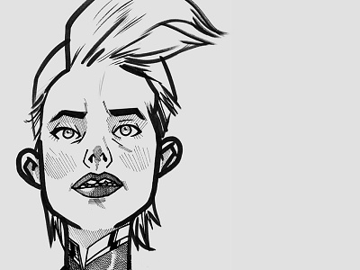 A Super A Day 123 - Black + White character design comic illustration portraits