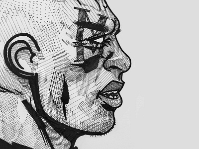 A Super A Day 124 - Black + White character design comic illustration portraits