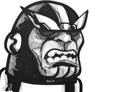 A Super A Day 42 - Black + White character design comic illustration portraits