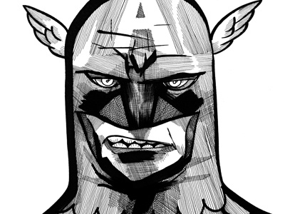 A Super A Day 43 - Black + White character design comic illustration portraits