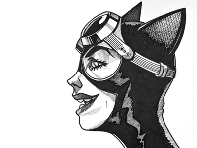 A Super A Day 52 - Black + White character design comic illustration portraits