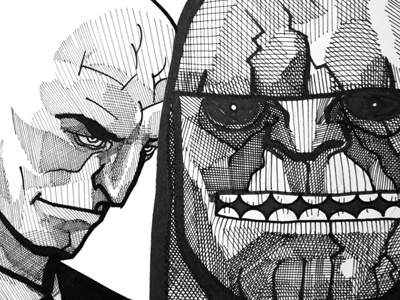 A Super A Day 54 - Black + White character design comic illustration portraits