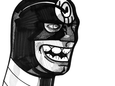 A Super A Day 73 - Black + White character design comic illustration portraits