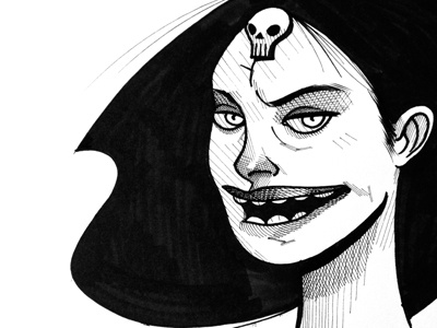 A Super A Day 81 - Black + White character design comic illustration portraits