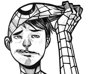 A Super A Day 82 - Black + White character design comic illustration portraits