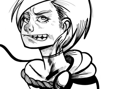 A Super A Day 93 - Black + White character design comic illustration portraits