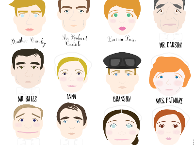 Downton Abbey caricatures