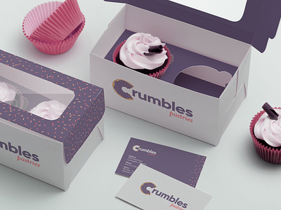 Crumbles Pastries Package Design bakery logo branding branding design design graphic design identity logo mockup package design packaging packaging mockup