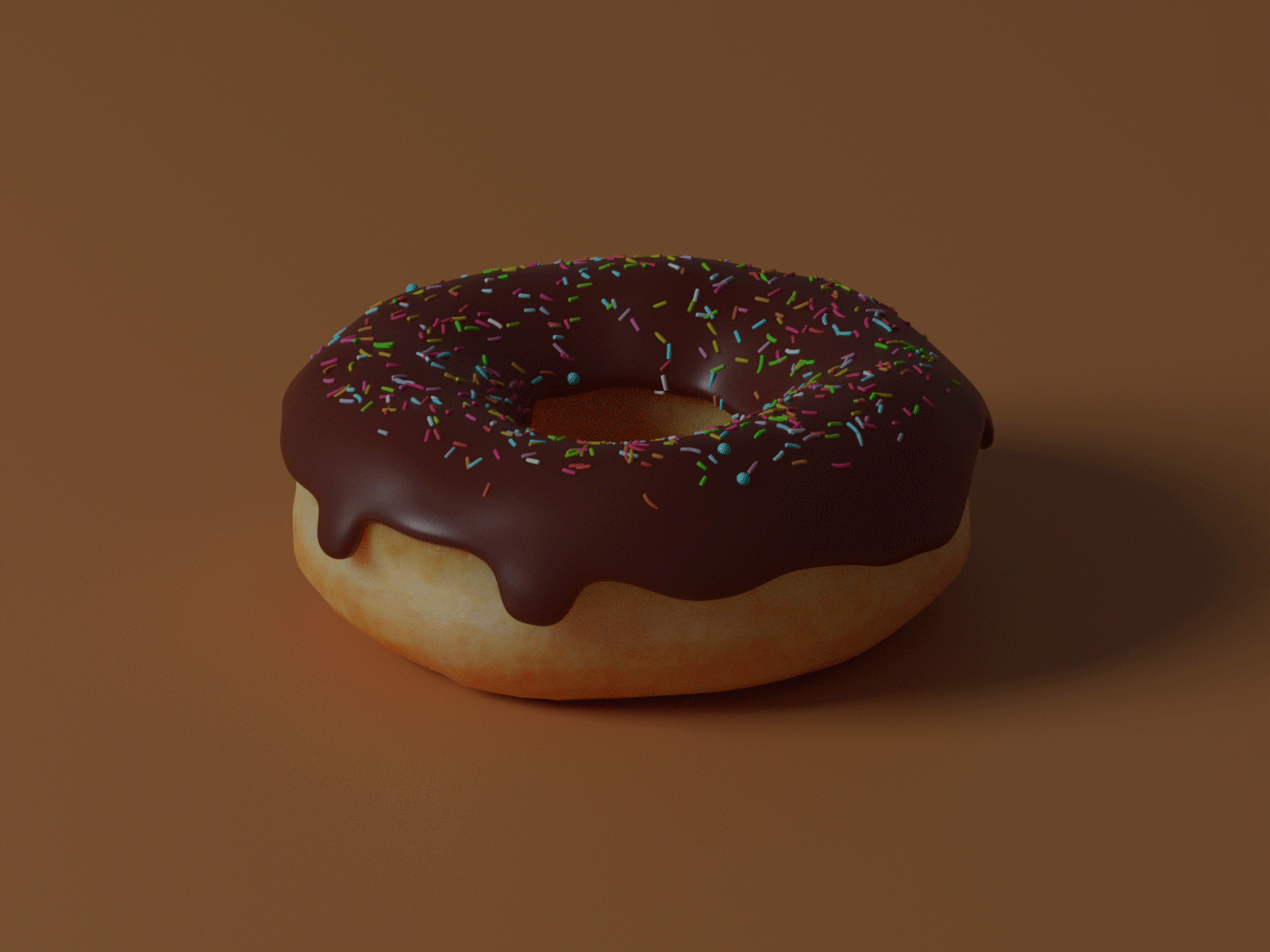 Delicious Choco Donut animation blender chocolates dessert dunk process sprinkles step sweet