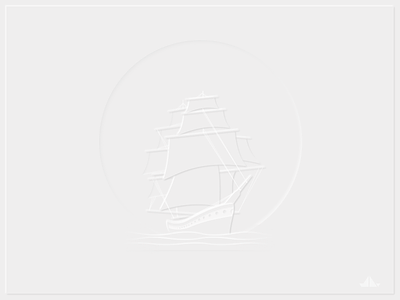 The Sailing Ship gradients illustration minimal neomorphism sail shadows ship simple water white