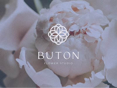 BUTON flower studio aesthetics beauty branding business cards certificate design flower graphic design identity illustration logo logo designer logotype polygraphy salone typography vector