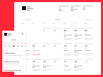 Grid Calendar calendar grid interface layout mobile page responsive ui ux
