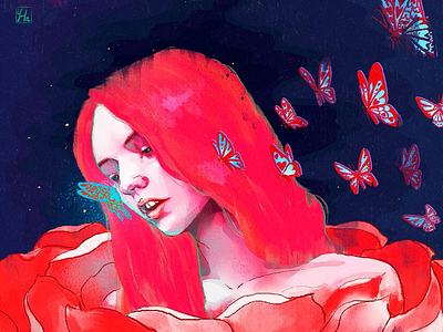 The One art direction artwork beauty butterfly illustration illustrator love romance valentines