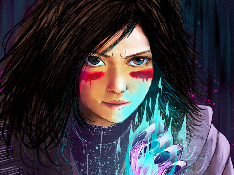 Alita motiongraphics advertising branding hollywood sequentialart publisher publish geek newyork comiccon jamescameron movie rosasalazar art comic illustration manga 銃夢 alita alitabattleangel