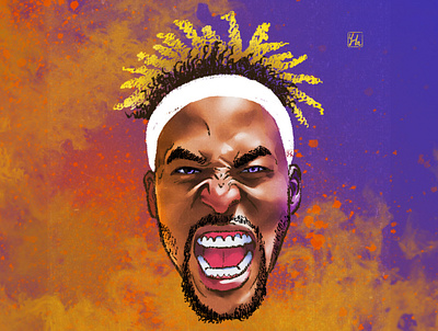 Dwight Howard, Los Angeles Lakers art artwork branding dwight howard illustration illustrator sport 插畫