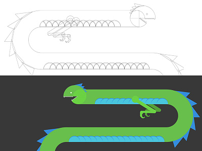 Isometric Dragon for a Fantasy Campaign branding design dragon fantasy illustration illustrator illustrator cc isometric magic outlines portland process vector