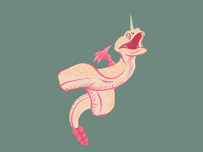 Flying Snake "Creature" - Editorial Illustration design editorial art editorial illustration illustration procreate procreate app snake wings wip
