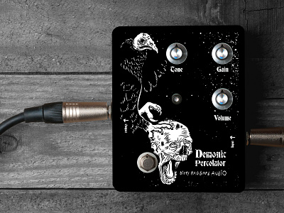 Pedal Design - Demonic Percolator branding design guitar guitar pedal illustration illustrator music music art noise pedal portland procreate procreate art vector vulture