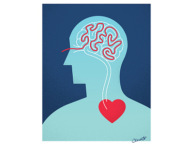 Overthinking art brain feel heart illustration illustrator maze mind overthinking