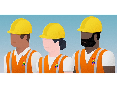 Diversity in Construction (Autodesk) autodesk construction diversity editorial editorial illustration illustration illustrator vector