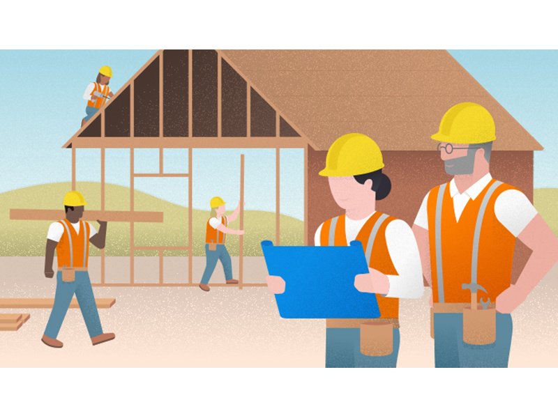 Diversity in Construction (Autodesk) illustrator vector editorial illustration editorial construction diversity autodesk illustration