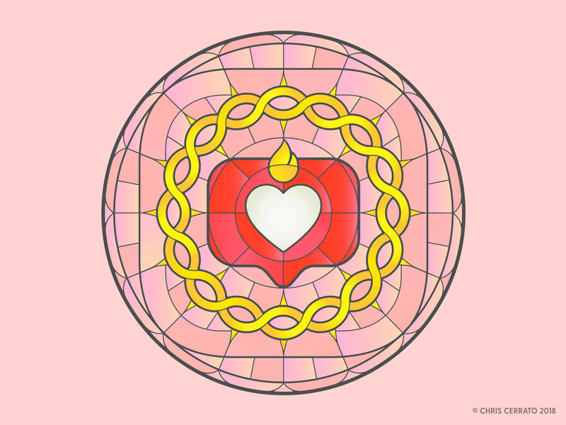 Devotion to the Immaculate Meme catholic loves likes instagram idol idol worship religious mary heart stained glass meme instaart design illustration