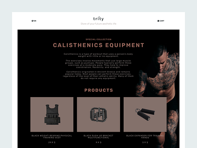 trity – Aesthetics Store UI/UX Web Design