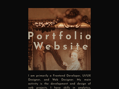 Design for my portfolio website black branding cv figma gold interface landing modern page portfolio resume site ui uiux user experience user interface ux web design white