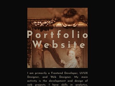 Design for my portfolio website