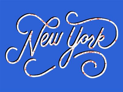 Newyork calligraphy handlettering illustration ipad pro procreate redwhiteandblue