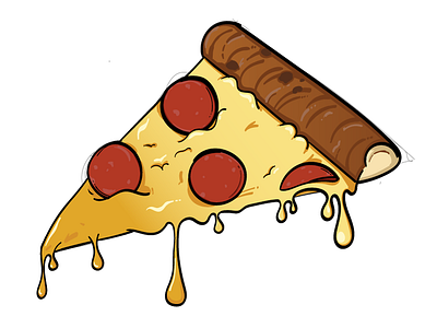 Gooey Pizza Slice digital design illustration illustrator pizza