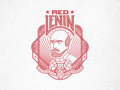 Red Lenin Ale - Beer Label