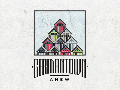 Germantown Anew Poster custom type germantown houses illustrator nashville photoshop tennessee typography vector