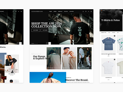 Alexander Liss - Fashion Retailer collection ecommerce fashion homepage landing shopify web design