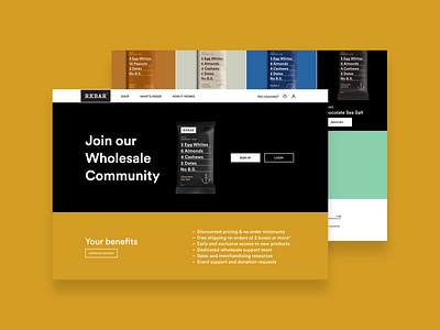 RXBAR - eCommerce design ecommerce homepage landing madewithxd