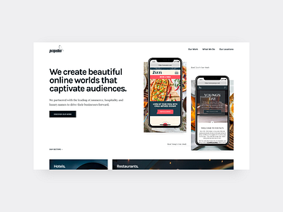 Propeller Website homepage landing layout madewithxd web design
