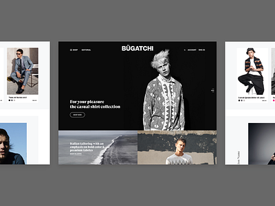 Bugatchi Landing design ecommerce fashion homepage landing madewithxd shopify web design