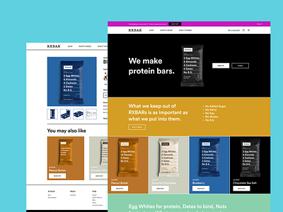 RXBAR UK clean ecommerce food homepage landing madewithxd protein rxbar shopify web design