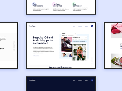 Venn Apps - Redesign app corporate homepage landing shopify web design
