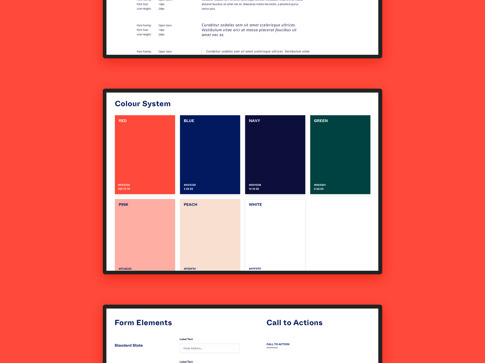 LW Styleguide by Mathew Izzard on Dribbble