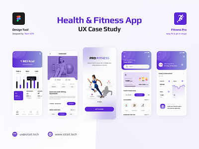 Health & Fitness App case study design fitness gym mobile app ui design ux workout