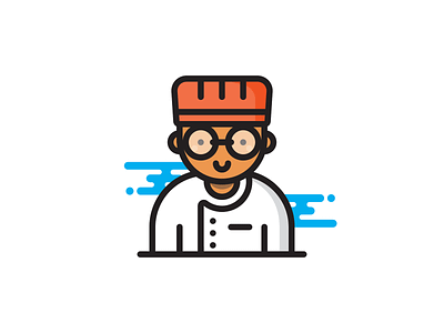 master_chef avatar character chef graphic design icon illsutration profession